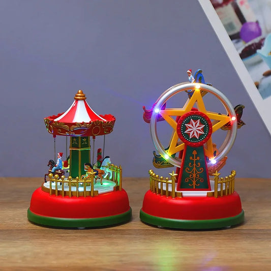 Christmas Festive Carousel Night Light