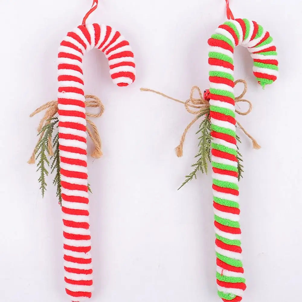 Christmas Candy Cane Plush Ornament