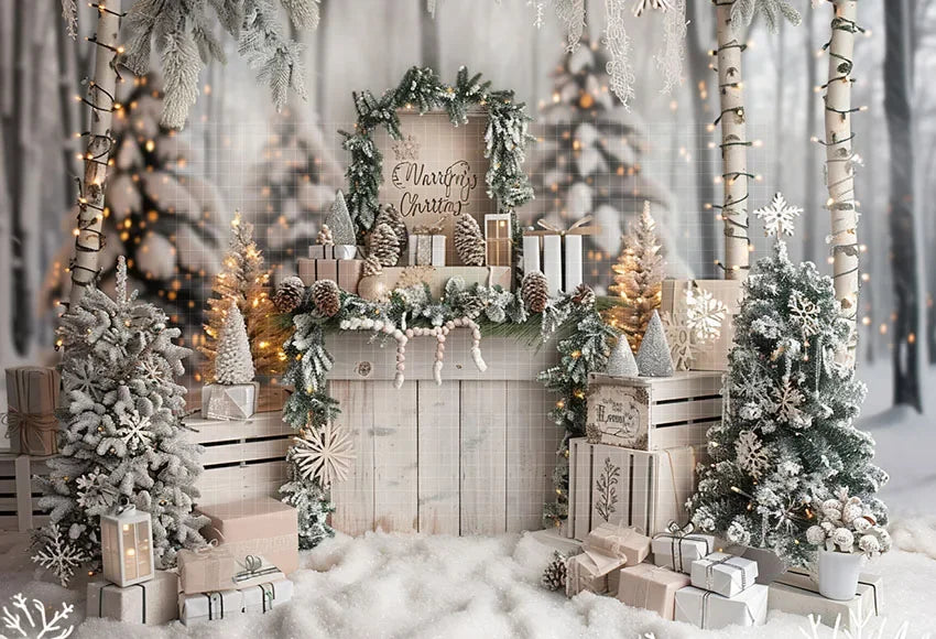 Christmas Winter Wonderland Backdrop [Customizable Size]