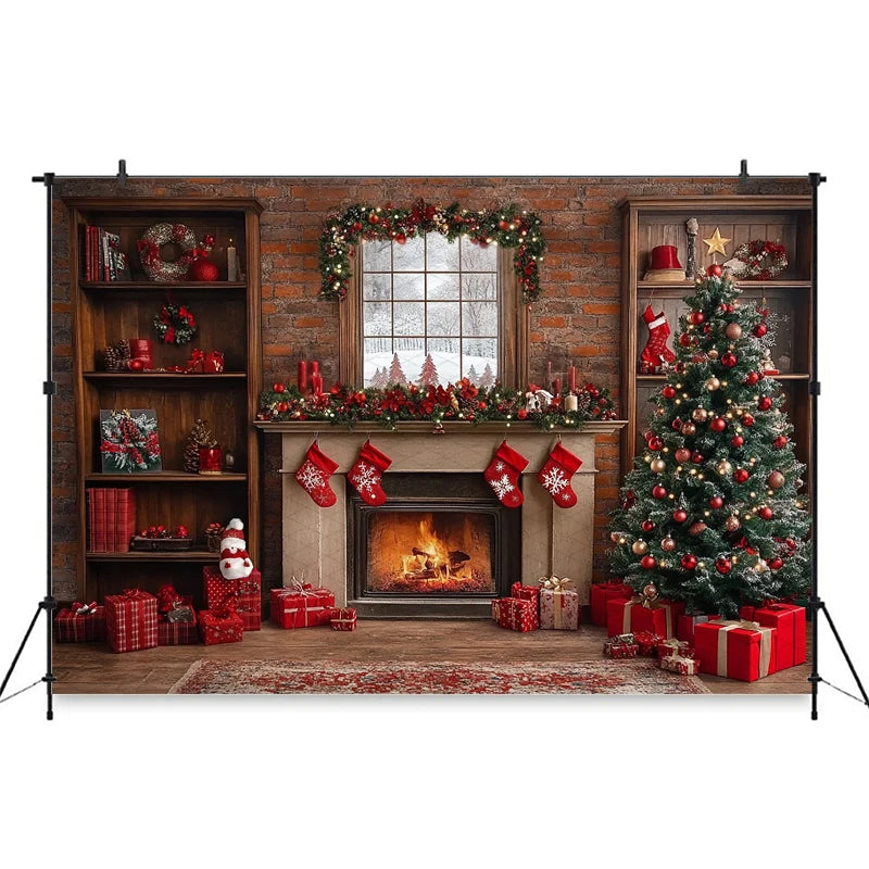 Christmas Festive Cherry Backdrop [Customizable Sizes]