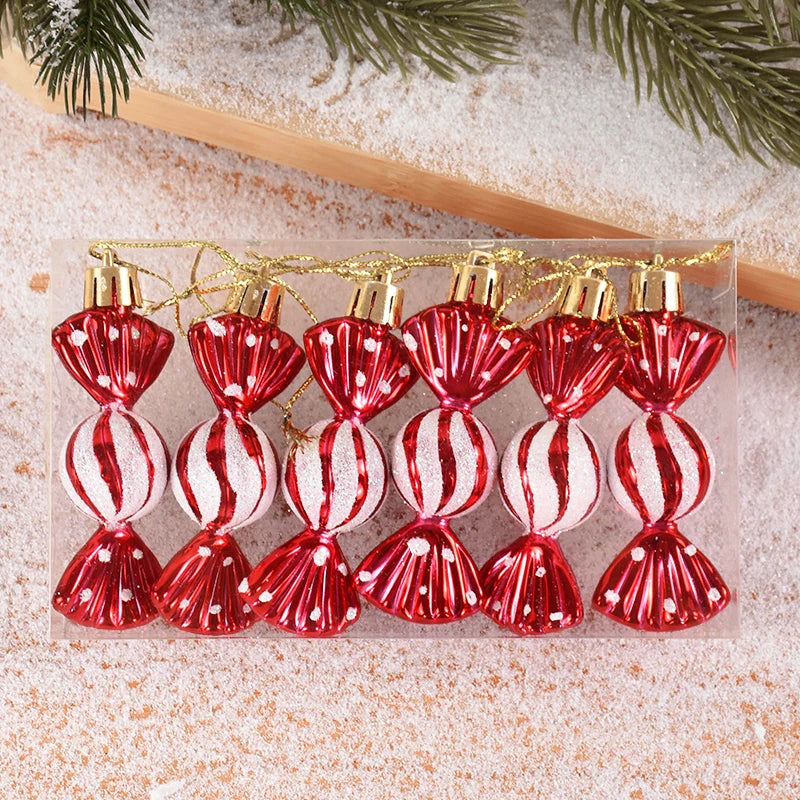 Christmas Candy Cane Ornaments Set