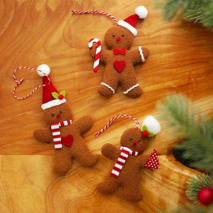 Christmas Sweet Gingerbread Man Ornament Set