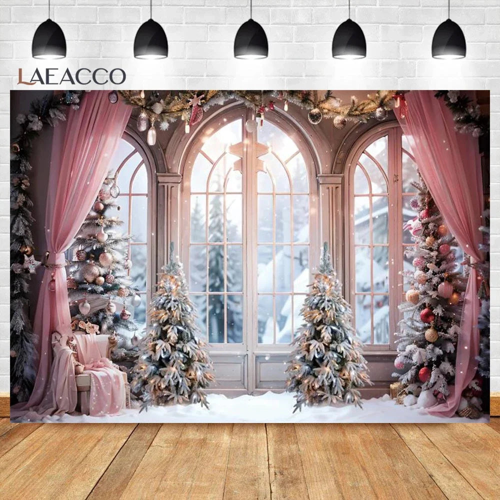 Christmas Cozy Holiday Scene Backdrop