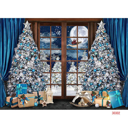 Christmas Winter Wonderland Backdrop Fabric