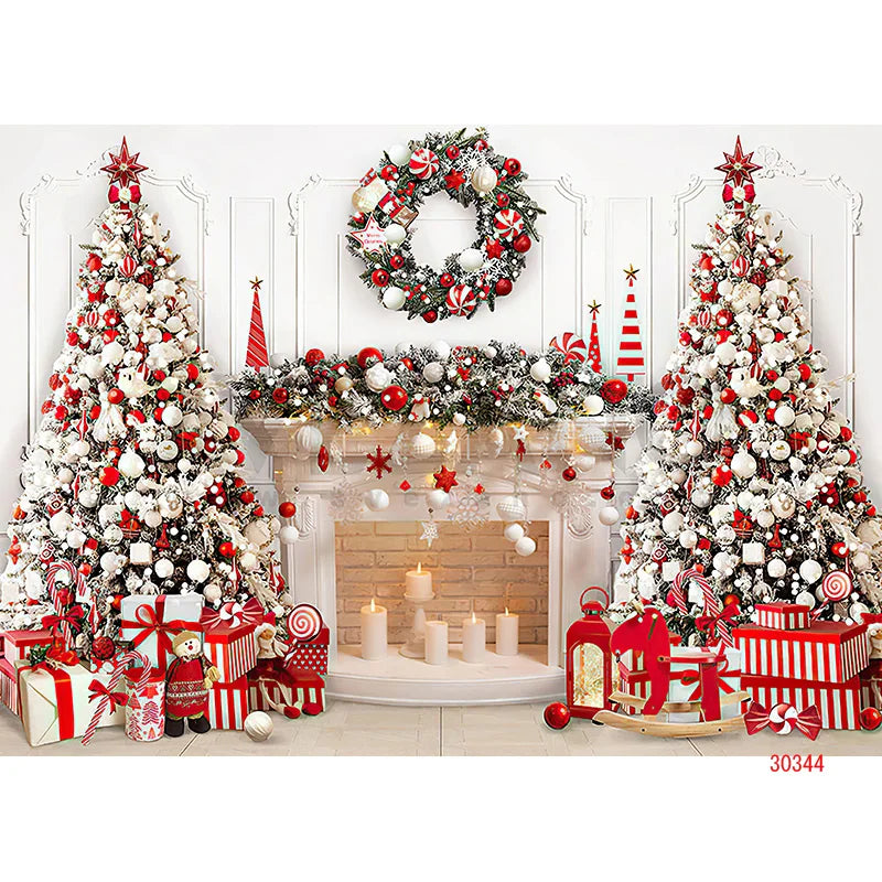 Christmas Winter Wonderland Backdrop Fabric