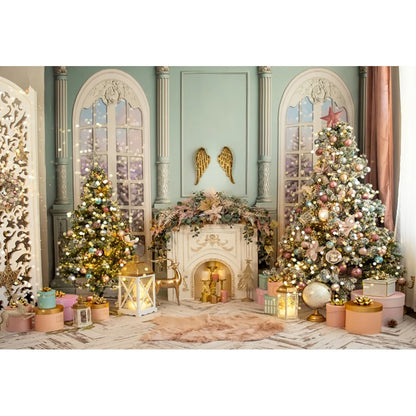 Christmas Cozy Holiday Scene Backdrop