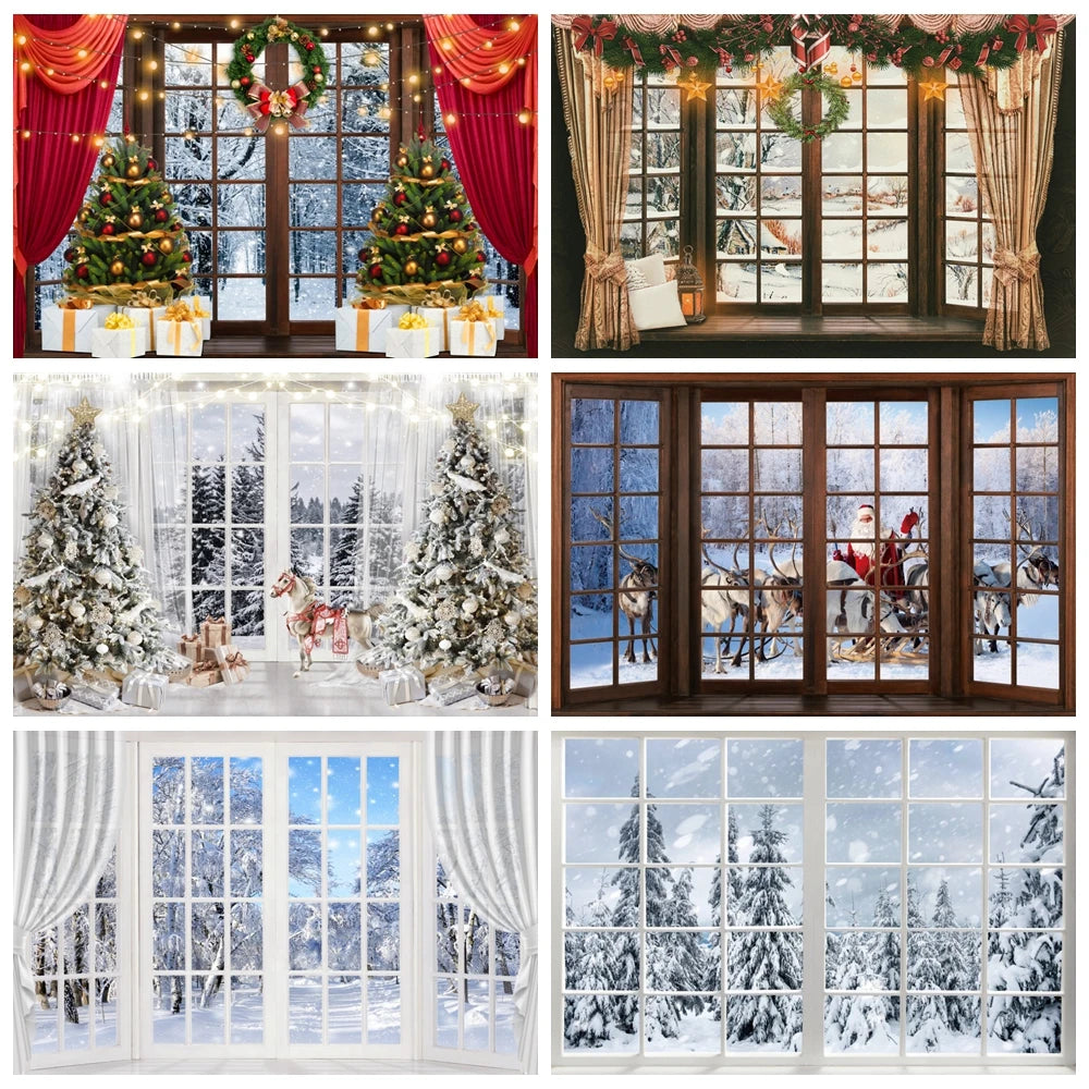 Christmas Snowy Winter Backdrop [Photo Sessions]