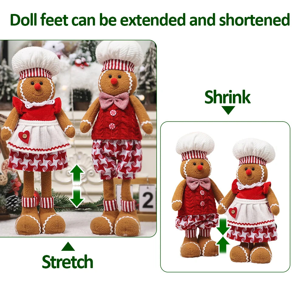 Christmas Gingerbread Stretchable Friend Decoration