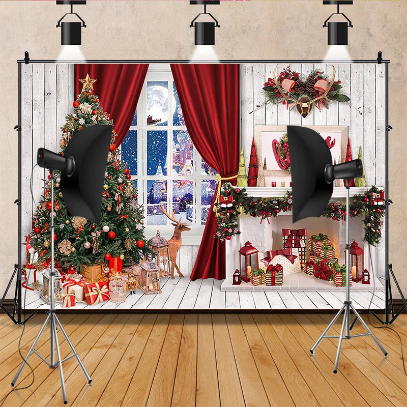 Christmas Winter Wonderland Backdrop Fabric