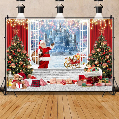 Toile de fond pour photographie de maison en pain d'épices de Noël