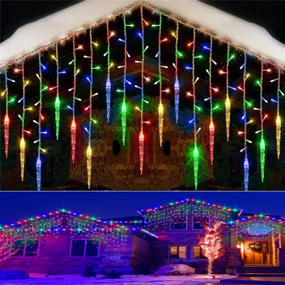 Christmas Twinkling Icicle Lights [Indoor/Outdoor]