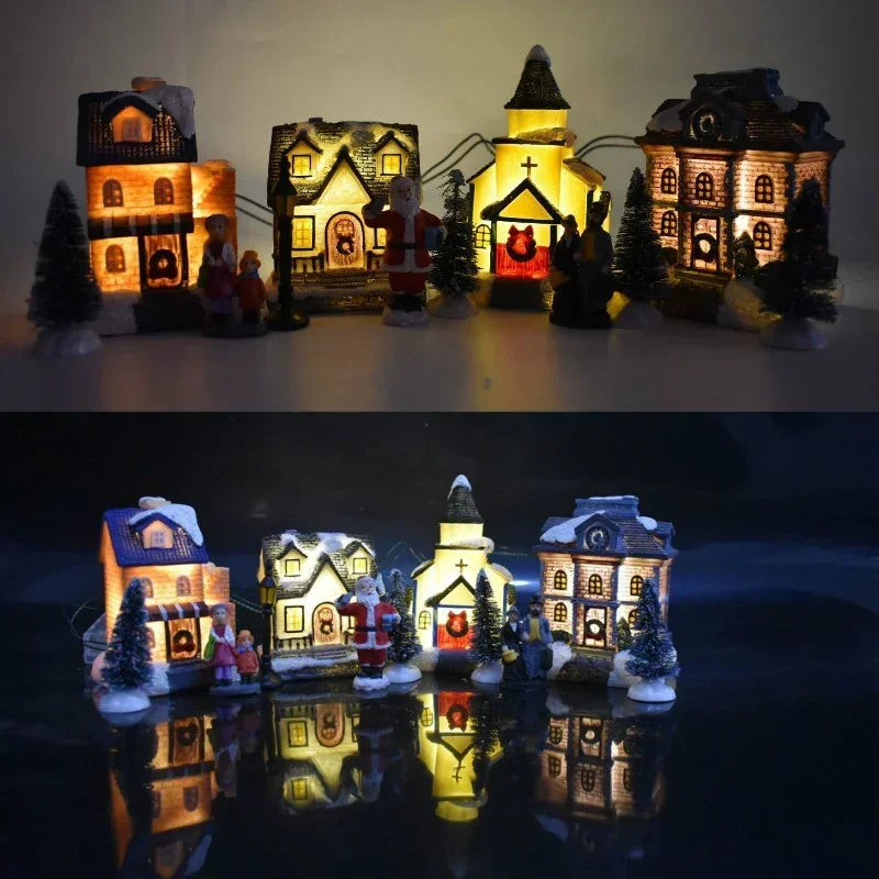 Christmas Miniature Holiday House Set