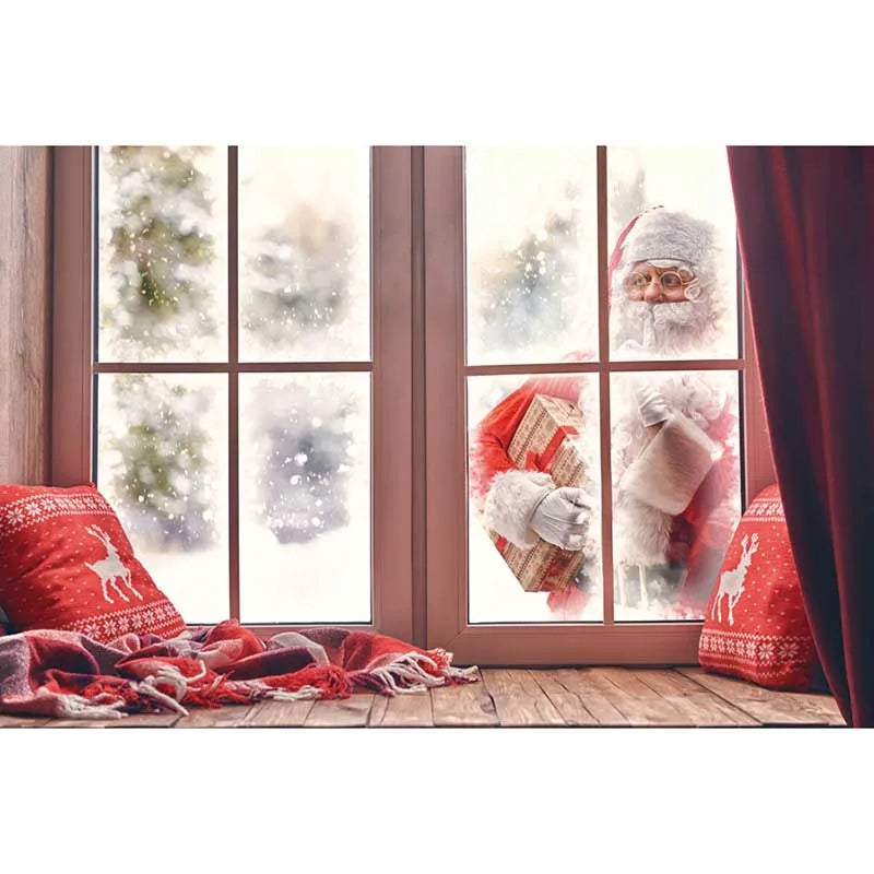 Christmas Holiday Santa Photo Backdrop