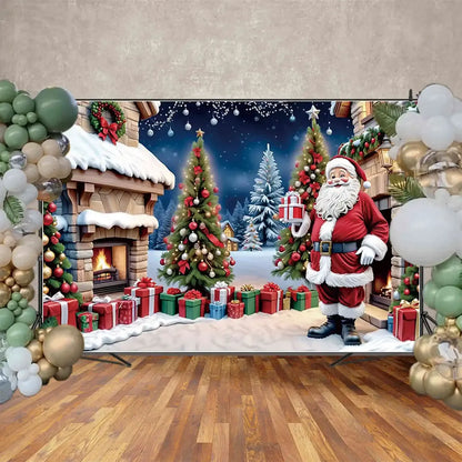 Christmas Holiday Wonderland Backdrop Decorations