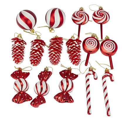 Christmas Candy Shaped Ornaments Set