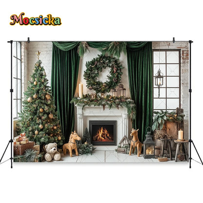 Christmas Festive Winter Backdrop Decor