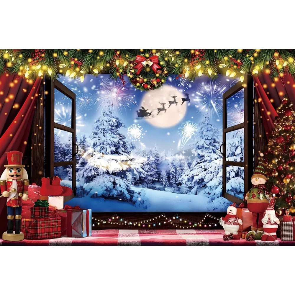 Christmas Holiday Cheer Backdrop [Vinyl/Polyester]