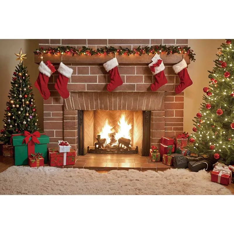 Christmas Holiday Scene Backdrop Decoration