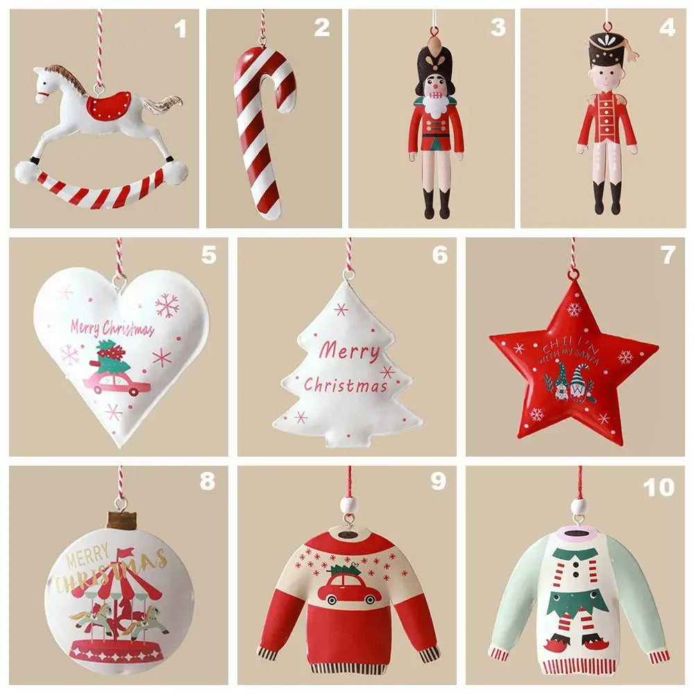 Christmas Festive Iron Art Ornaments