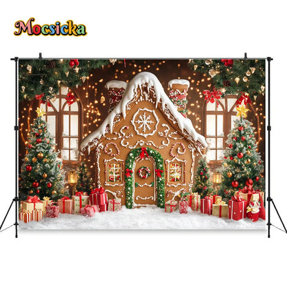 Christmas Gingerbread Wonderland Backdrop [Up to 300cm]