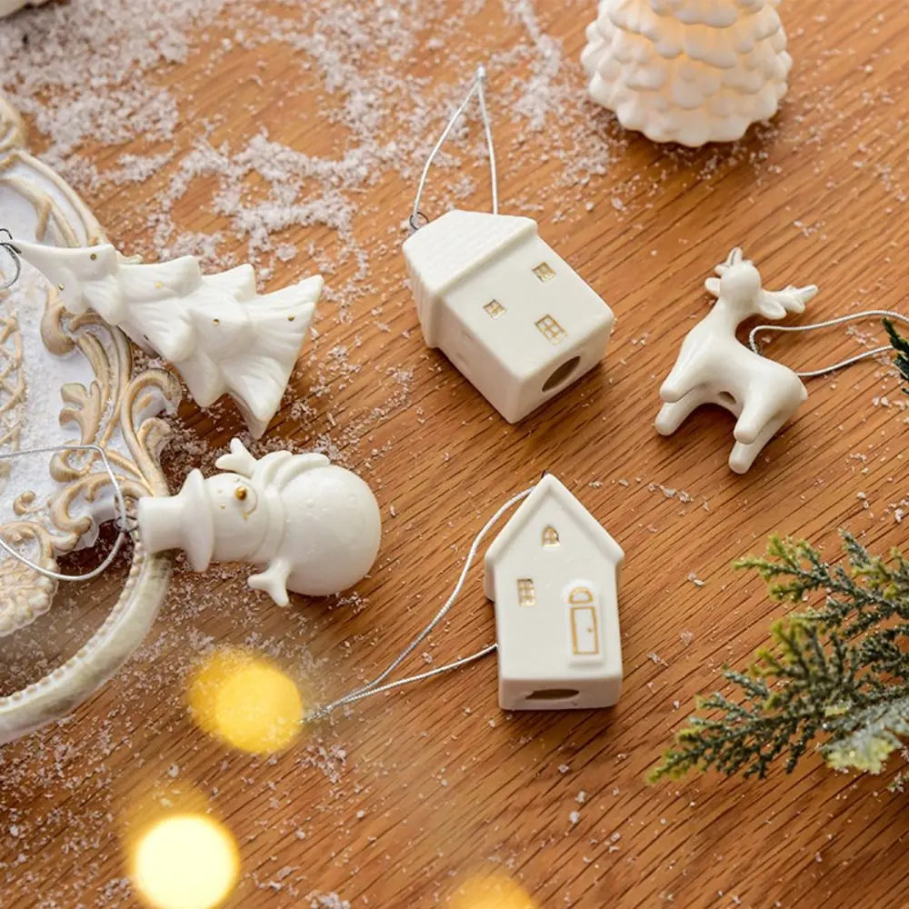 Ceramic Christmas House Ornament