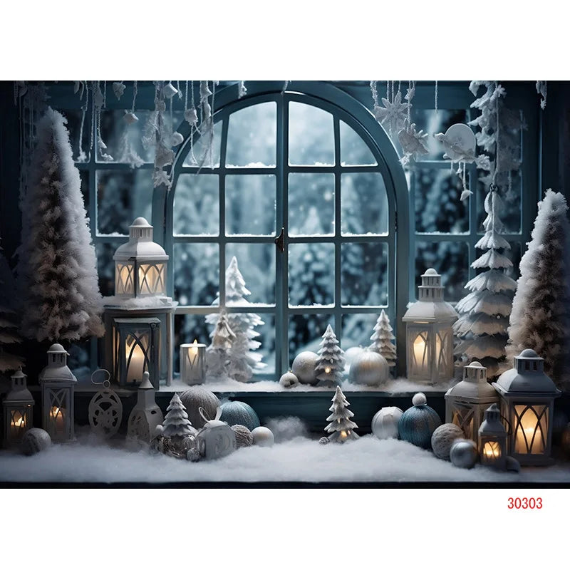 Christmas Snowman Wonderland Backdrop Decor