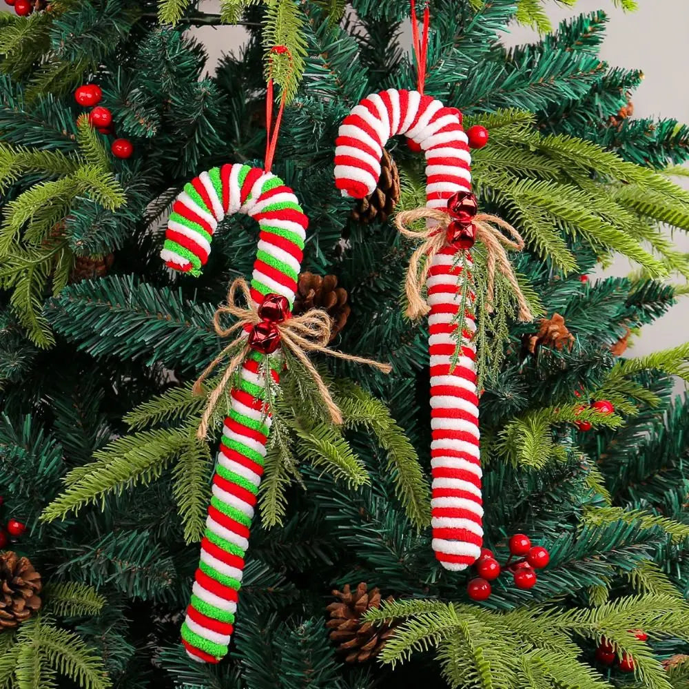 Christmas Candy Cane Plush Ornament