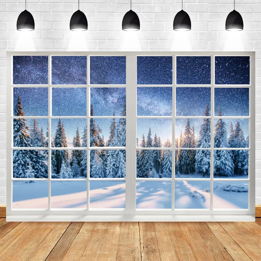 Toile de fond pour photo du pays des merveilles de Noël et d'hiver