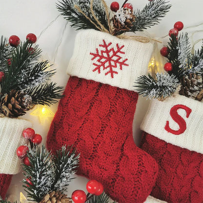 Christmas Festive Fleece Snowflake Stockings