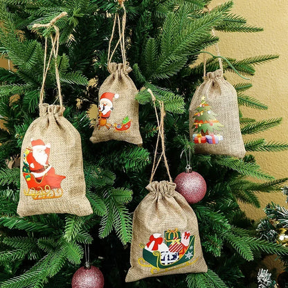 Christmas Santa Claus Gift Bags Set