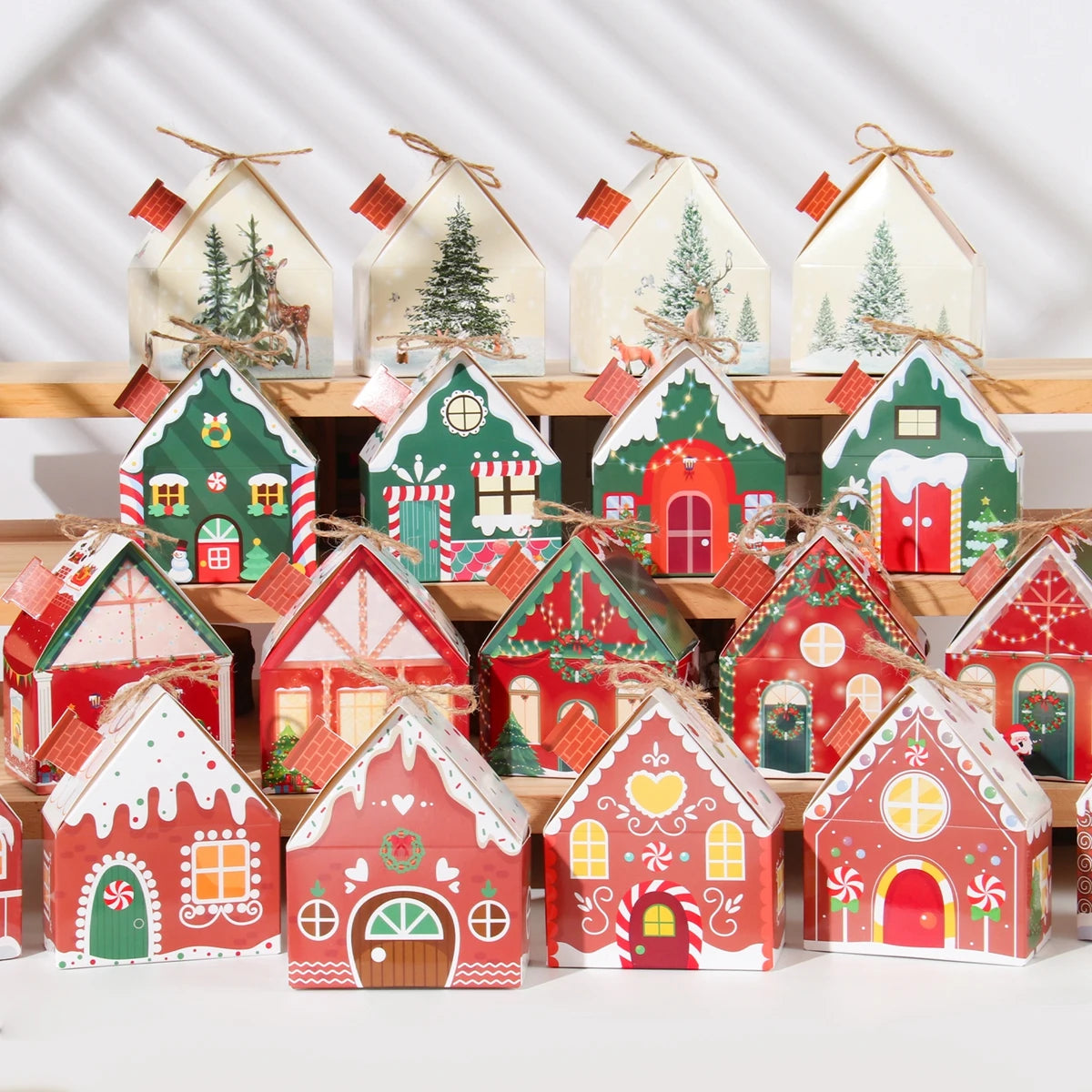 Christmas Festive Gift Box Decor Set