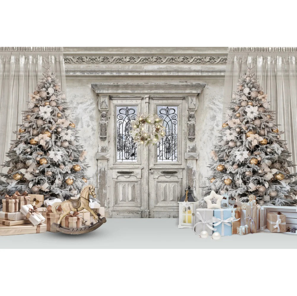 Christmas Festive Fireplace Backdrop [Various Sizes]