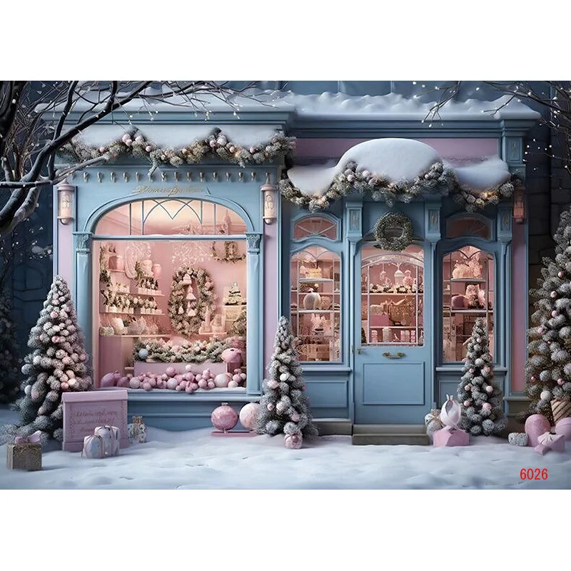 Christmas Festive Holiday Scene Backdrop