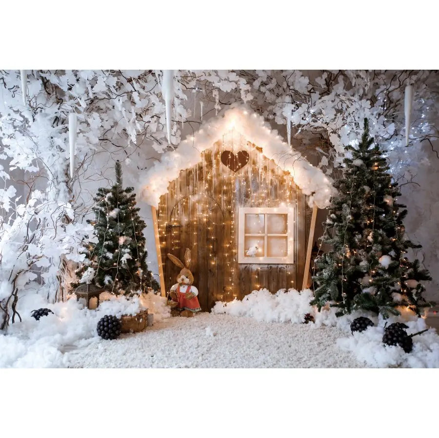 Christmas Gingerbread House Photography Backdrop