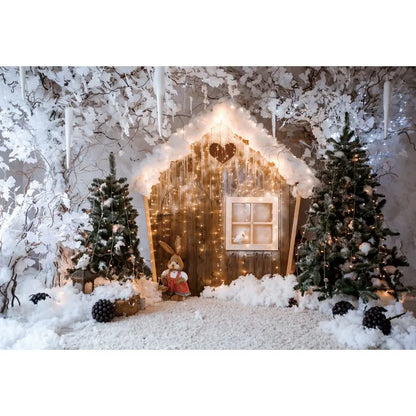 Christmas Gingerbread House Photography Backdrop