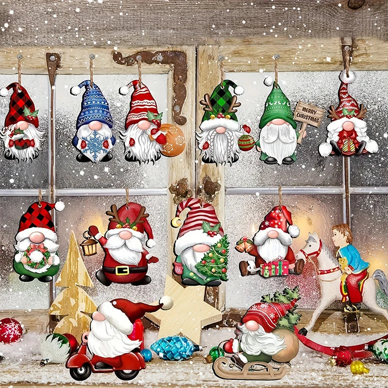 Christmas Gnome Holiday Ornament Set