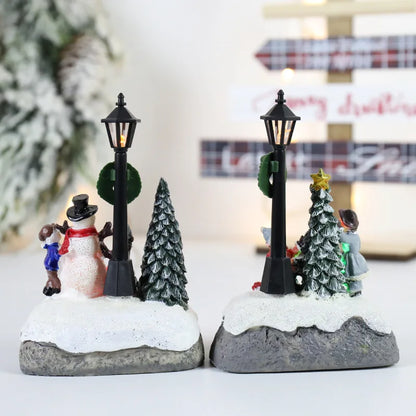 Christmas Festive Snowman Tree Figurine Decor