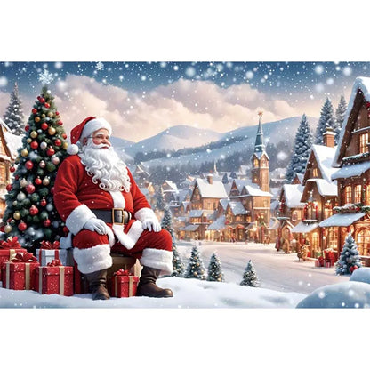 Christmas Village Photo Backdrop