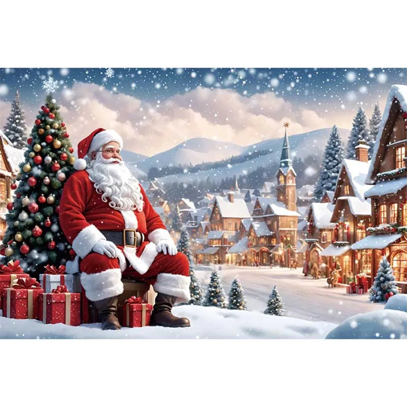 Christmas Holiday Scene Backdrop Decoration