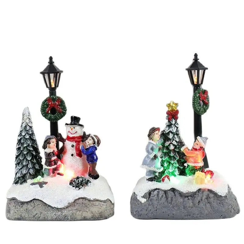 Christmas Festive Snowman Tree Figurine Decor