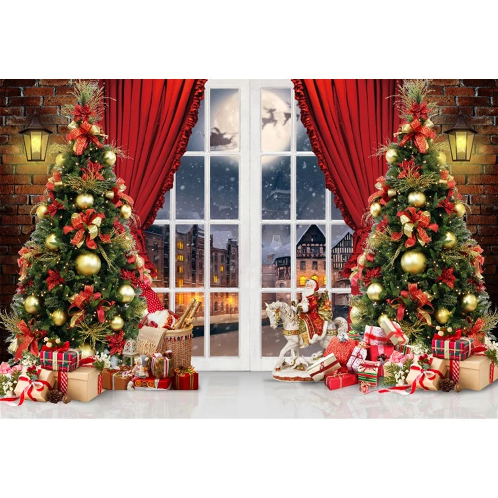 Christmas Cozy Holiday Scene Backdrop