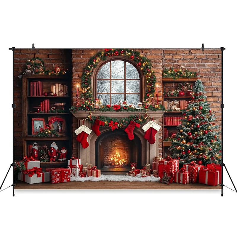 Christmas Cozy Festive Backdrop [Cotton/Polyester]