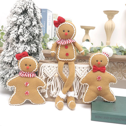 Christmas Plush Gingerbread Ornament Decor