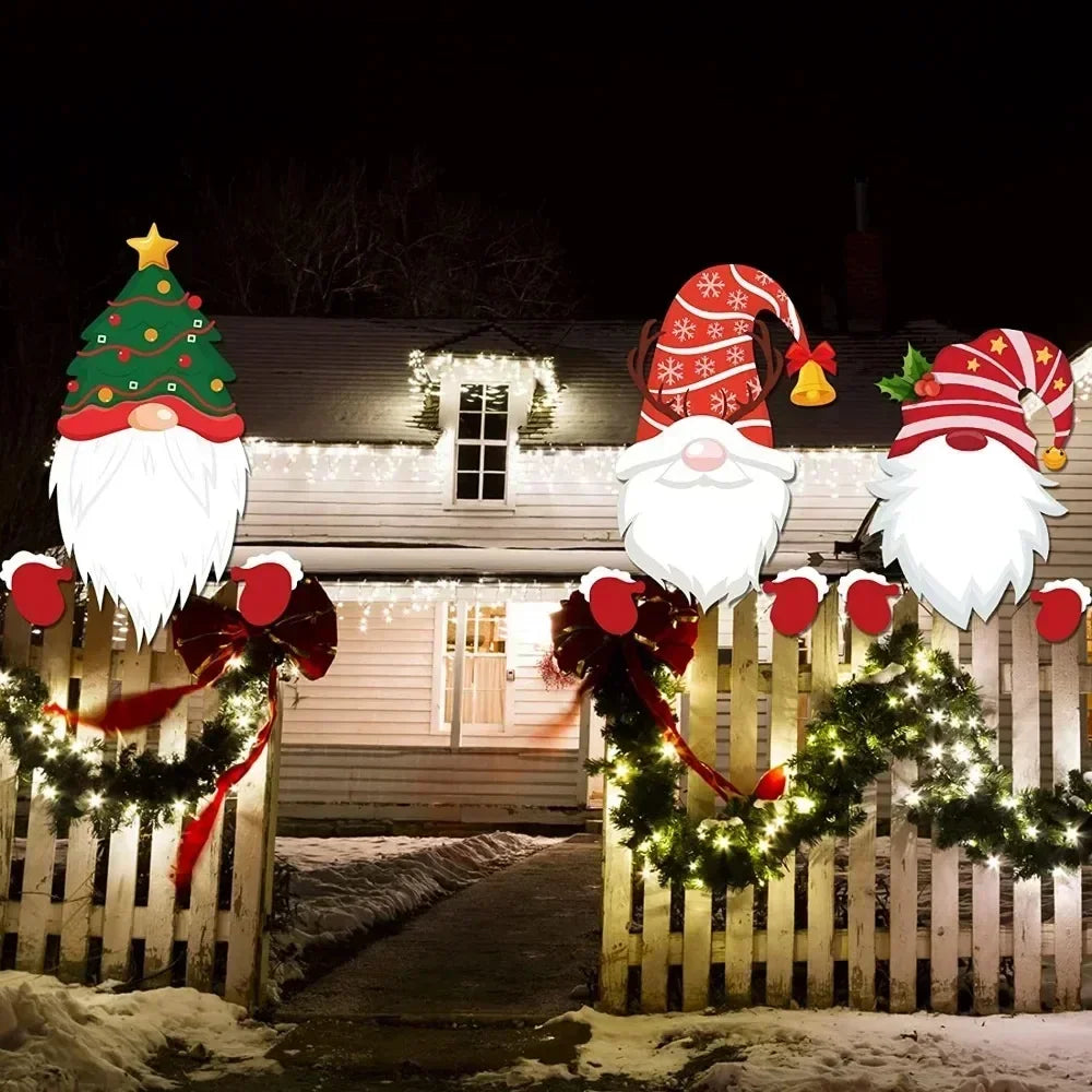 Cute Claus Christmas Yard Signs