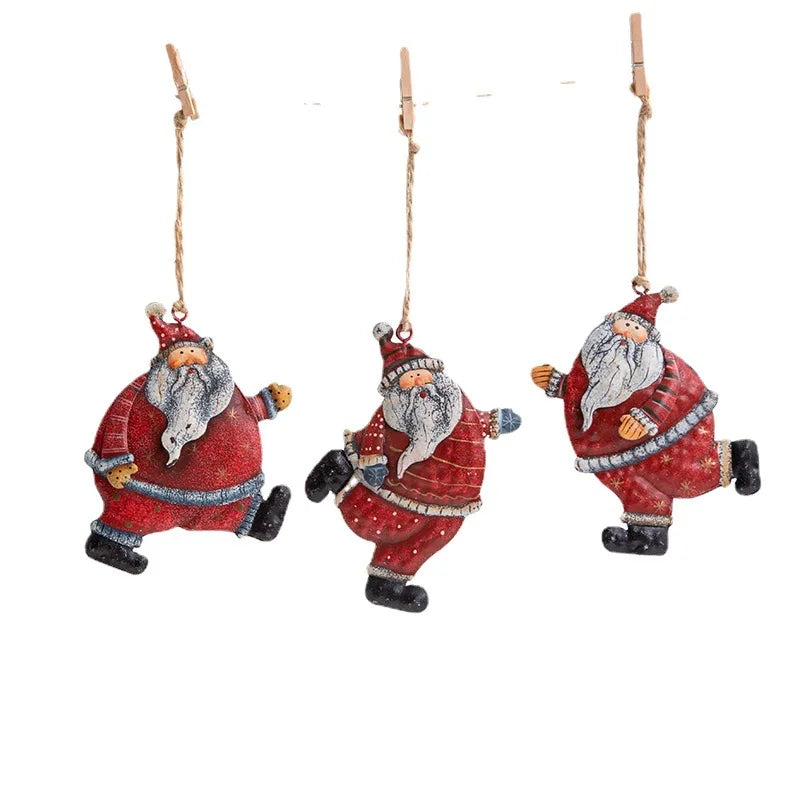 Christmas Festive Holiday Iron Pendants