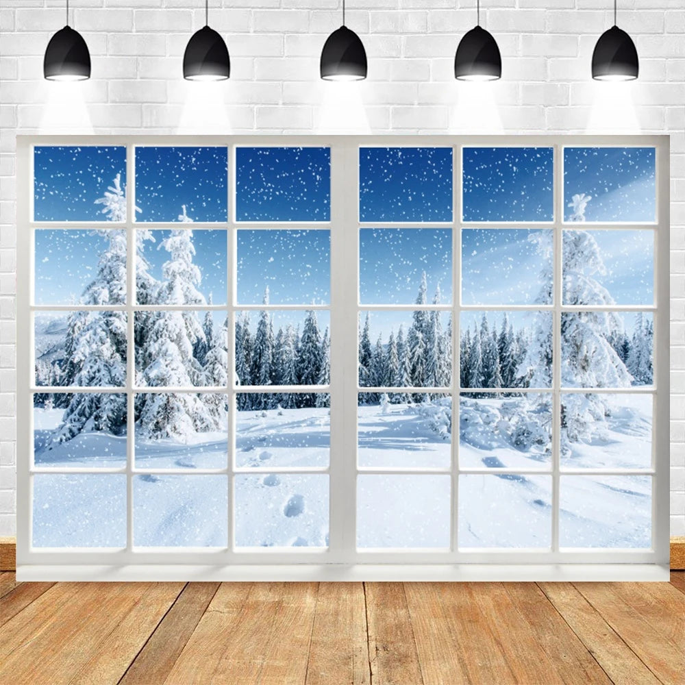 Toile de fond pour photo du pays des merveilles de Noël et d'hiver