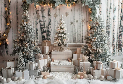 Christmas Winter Wonderland Backdrop [Customizable Size]