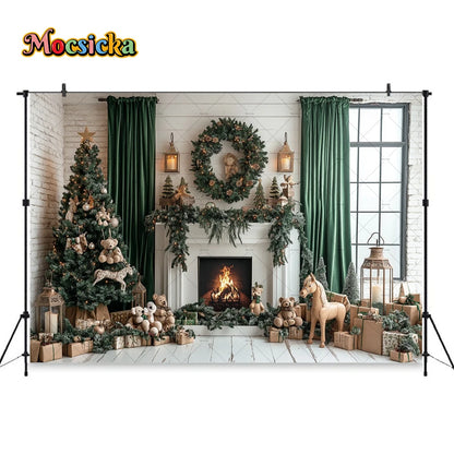 Christmas Festive Winter Backdrop Decor