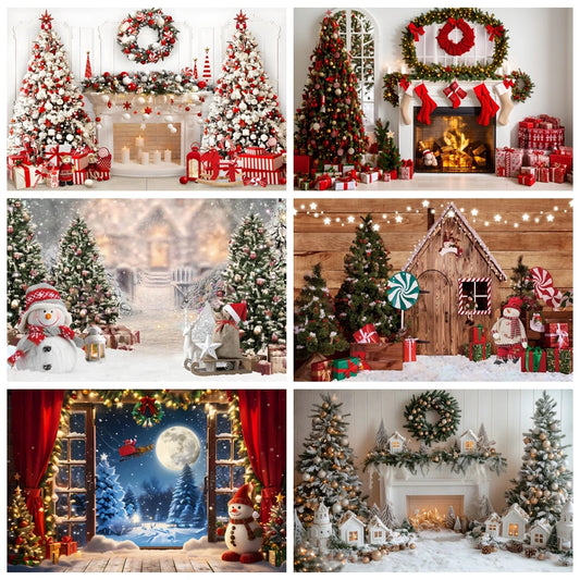 Christmas Cozy Holiday Scene Backdrop