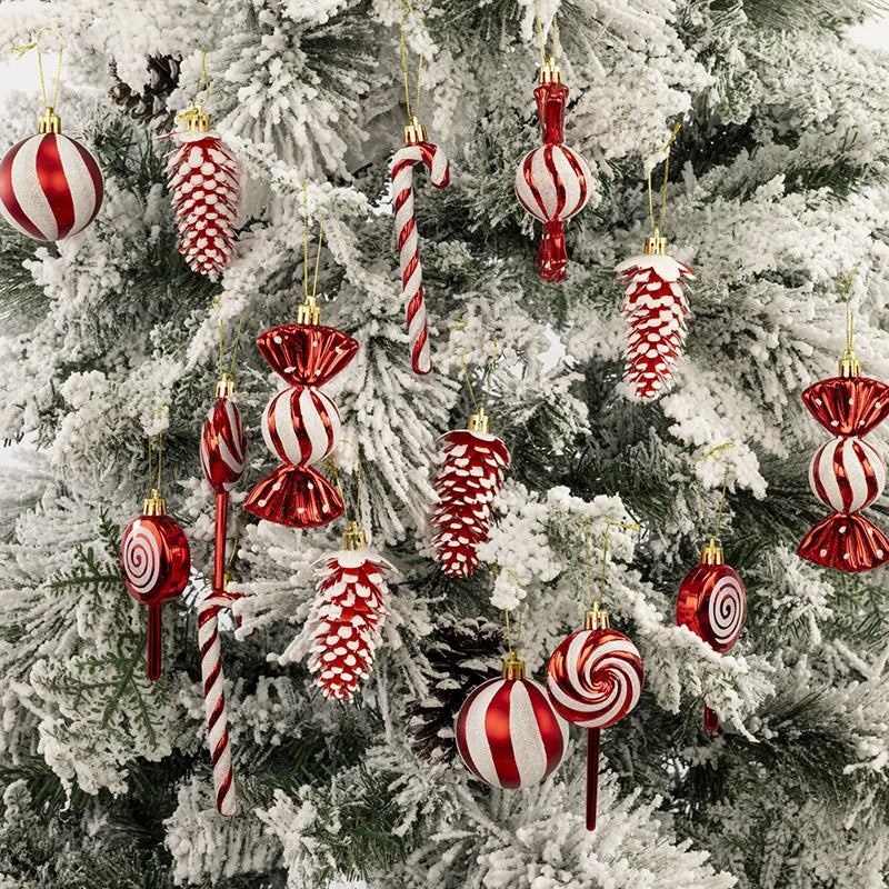 Christmas Candy Shaped Ornaments Set